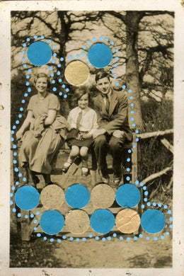 Family Portrait Collage Art, Vintage Art Photo - Naomi Vona Art