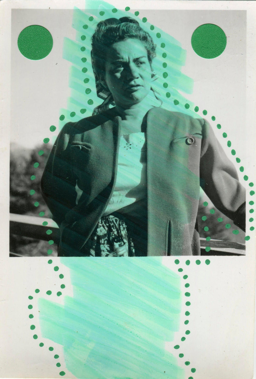 Frida Kahlo Art Collage Tribute Gift Idea On Retro Woman Portrait - Naomi Vona Art