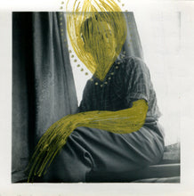 Cargar imagen en el visor de la galería, Golden Art, Original Collage On Portrait Photo - Naomi Vona Art
