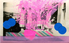 将图片加载到图库查看器，Mixed Media Collage Art Altered With Fluorescent Pink - Naomi Vona Art
