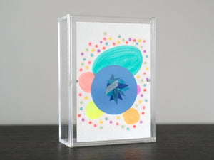 Neon Pastel Contemporary Postcard Collage - Naomi Vona Art