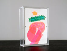 Carica l&#39;immagine nel visualizzatore di Gallery, Purple And Green Contemporary Abstract Postcard Collage - Naomi Vona Art
