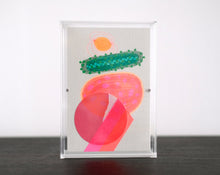 Carica l&#39;immagine nel visualizzatore di Gallery, Purple And Green Contemporary Abstract Postcard Collage - Naomi Vona Art
