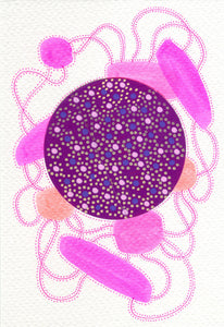 Purple And Pink Original Handmade Abstract Collage - Naomi Vona Art