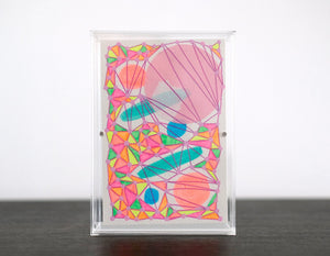 Contemporary Handmade Artwork Decorated With Paper And Pens - Naomi Vona Art
