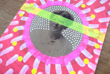 Load image into Gallery viewer, Neon Art Contemporary Collage On Vintage Woman Portrait - Naomi Vona Art
