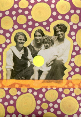 Collage Photo Art Over A Vintage Group Of Women Portrait - Naomi Vona Art