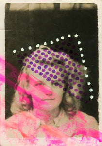 Neon Art Collage Art On Vintage Photography - Naomi Vona Art