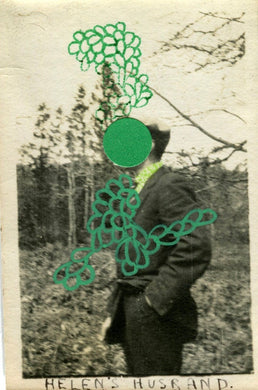 Tiny Art Collage On Vintage Black And White Photography - Naomi Vona Art