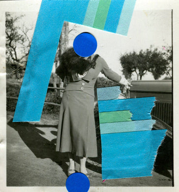 Vintage Collage Art Realised On Vintage Found Photography - Naomi Vona Art