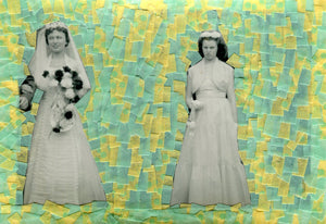 Wedding Art Collage On Vintage Photo, Bride To Be Gift - Naomi Vona Art