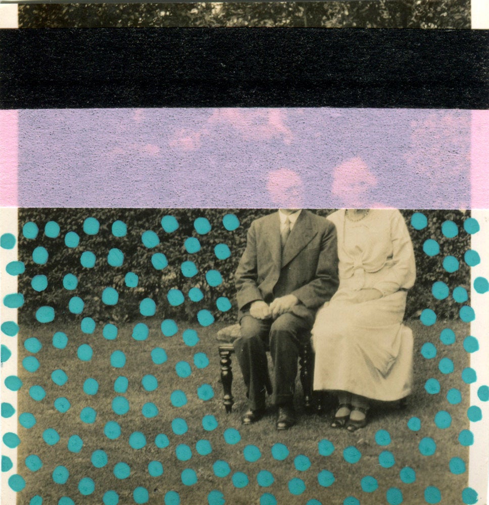 Old Photo About a Couple Portrait Collage - Naomi Vona Art