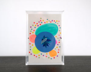 Neon Pastel Contemporary Postcard Collage - Naomi Vona Art