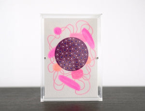 Purple And Pink Original Handmade Abstract Collage - Naomi Vona Art