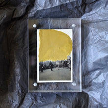 Cargar imagen en el visor de la galería, Gold Art Collage On Vintage Black And White Photography - Naomi Vona Art
