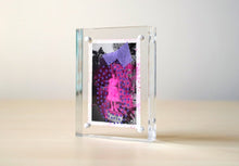 Load image into Gallery viewer, Paper Collage Using Fluorescent Pink Color And Purple - Naomi Vona Art
