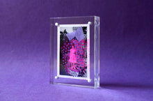 Cargar imagen en el visor de la galería, Paper Collage Using Fluorescent Pink Color And Purple - Naomi Vona Art
