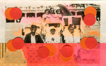 Load image into Gallery viewer, Vintage Group Photo Collage Altered With Stickers And Tape - Naomi Vona Art
