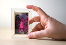 Cargar imagen en el visor de la galería, Paper Collage Using Fluorescent Pink Color And Purple - Naomi Vona Art
