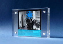 Cargar imagen en el visor de la galería, Blue Art Collage Created With Tape, Pens And Stickers - Naomi Vona Art

