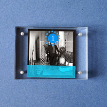 Carica l&#39;immagine nel visualizzatore di Gallery, Blue Art Collage Created With Tape, Pens And Stickers - Naomi Vona Art
