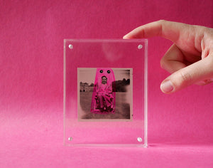 Pink Picture Collage On Vintage Photo - Naomi Vona Art