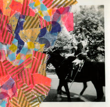 Cargar imagen en el visor de la galería, Man Riding Horse Photo, Vintage Found Photography - Naomi Vona Art
