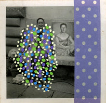 Cargar imagen en el visor de la galería, Dotty Artwork, Handmade Collage On Vintage Photograph - Naomi Vona Art
