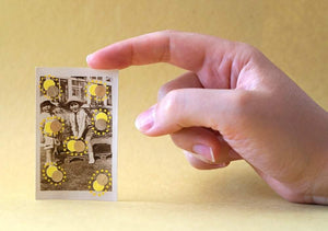 Beige And Yellow Paper Confetti Art Collage - Naomi Vona Art