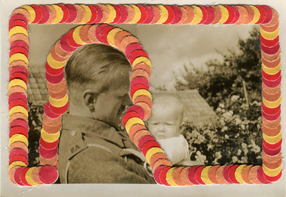 Father And Son Vintage Photo Art Collage - Naomi Vona Art