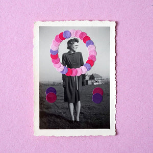 Elegant Vintage Collage Art, Mixed Media Collage Dada Art - Naomi Vona Art